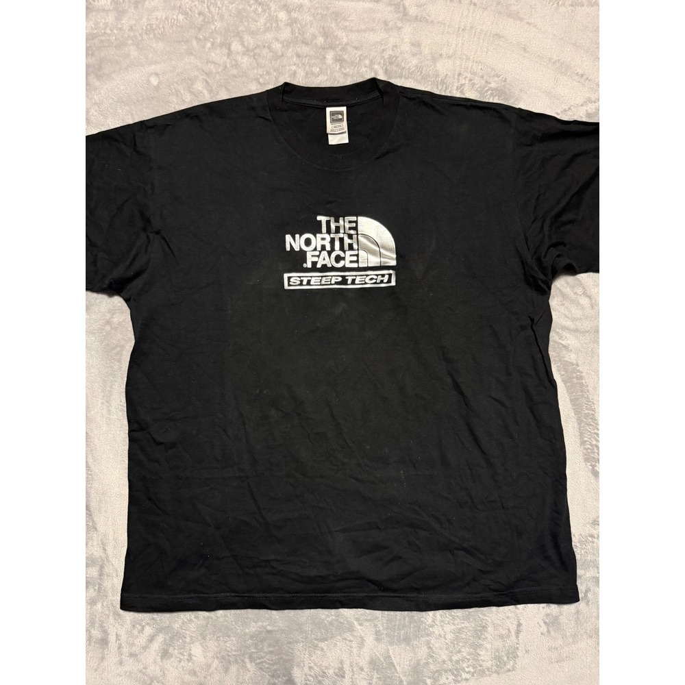 The North Face T-Shirt Mens XXL Black Steep Tech Graphic Logo Short Sleeve Tee